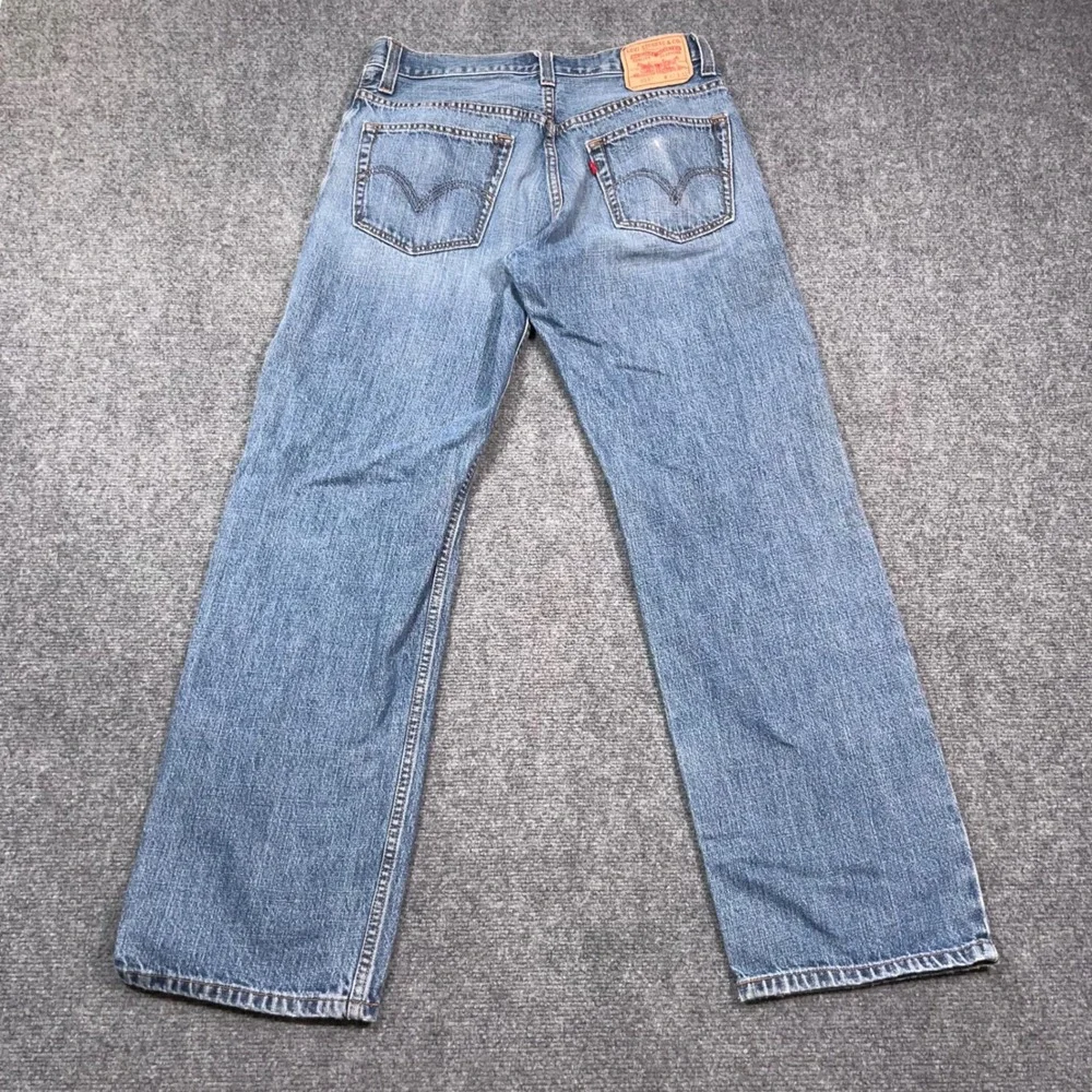 Levi's 559 Relaxed Straight Jeans Mens 32x32 Medium Wash Blue Denim Distressed